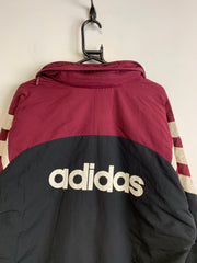 Vintage 90s Black and Red Adidas Jacket Men's Large