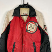Vintage Cardinal Bomber Jacket Red White Small