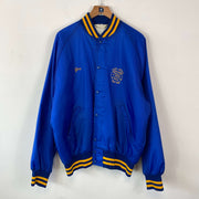 Vintage Blue College Nylon Bomber Jacket XL