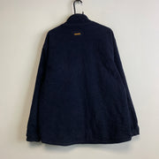 Navy and Grey Woolrich Reversible Fleece Jacket Men's XL