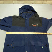 Navy and Black Timberland Raincoat Men's Large