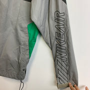 Grey and Green Nike Windbreaker Men's Large