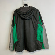 Grey and Green Nike Windbreaker Men's Large