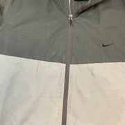 Grey and Green Nike Windbreaker Men's Large