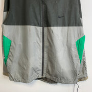 Grey and Green Nike Windbreaker Men's Large