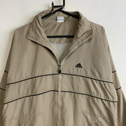 Vintage Beige Adidas Windbreaker Men's Medium