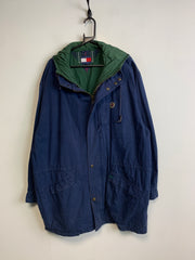 Navy Tommy Hilfiger Long Coat Men's XL