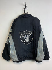 Black NFL Starter Raider Anorak Jacket Men's Large