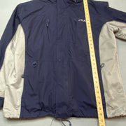 Navy and White Fila Raincoat Men's Large