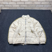 White Fila Padded Jacket Women's Xl