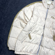 White Fila Padded Jacket Women's Xl