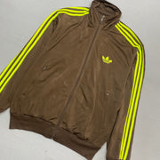 00s Black Brown Adidas Track Jacket Men's Large