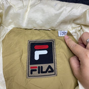 White Fila Padded Jacket Women's Xl