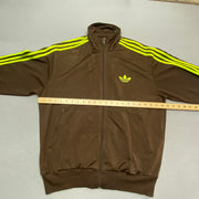 00s Black Brown Adidas Track Jacket Men's Large