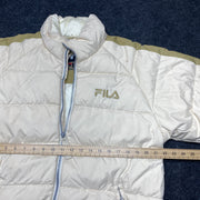 White Fila Padded Jacket Women's Xl