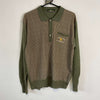 Tarten Brown Green Polo Collared Sweatshirt Mens Large