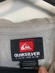 Grey Quiksilver Hoodie Women's Large