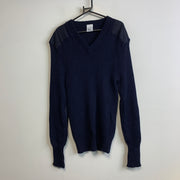 Navy Wool Knit Sweater Women's Medium