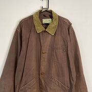 Brown L.L.Bean Button Up Canvas Jacket Mens XXL