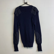 Navy Wool Knit Sweater Women's Medium