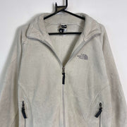 White The North Face Full Zip Fleece Womens Large