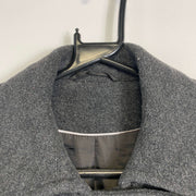 Grey Button Up Smart Coat Womens Medium