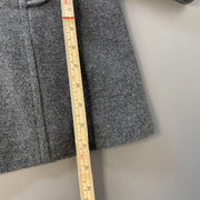 Grey Button Up Smart Coat Womens Medium