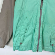 Grey Turquoise North Face Raincoat Jacket Girl's XL
