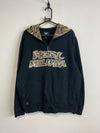 Black Embroidery Hoodie Men's Large