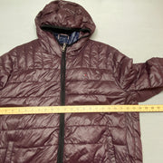 Maroon Tommy Hilfiger Puffer Jacket Men's Large