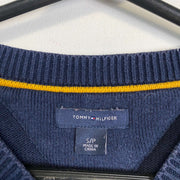 Navy Tommy Hilfiger V-Neck Sweater Knitwear Mens Small