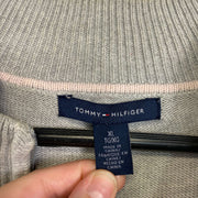 Grey Tommy Hilfiger Full Zip Knit Knitwear Sweater Womens XL
