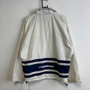 Vintage 90s White and Navy Umbro Windbreaker Men's Large