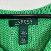 Green Cable Knit Lauren Ralph Lauren Sweater Womens Large