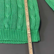 Green Cable Knit Lauren Ralph Lauren Sweater Womens Large