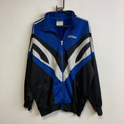 Vintage 90s Black White Blue Adidas Track Jacket Men's Large