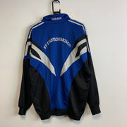 Vintage 90s Black White Blue Adidas Track Jacket Men's Large