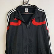 00s Black and Red Adidas Windbreaker Men's Large