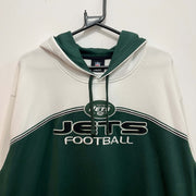 Green and White NFL Jets Football Hoodie Men's XL