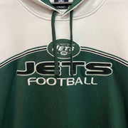 Green and White NFL Jets Football Hoodie Men's XL