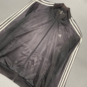 Sunfaded Black Adidas Track Jacket Men's Large