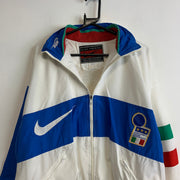 White and Blue Nike Windbreaker Men's Medium