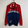 Vintage 90s Red and Navy Adidas Track Jacket Men's Medium