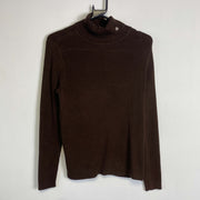 Brown Lauren Ralph Lauren Turtle Neck Knitwear Sweater Womens Medium