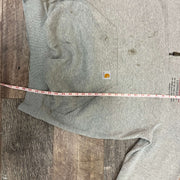 Grey Carhartt Quarter zip Hoodie Men's Large