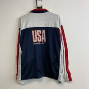 Navy Red White Reebok Track jacket Men's Medium