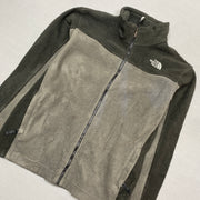 Black and Grey North Face Fleece Jacket Boy's Large