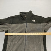 Black and Grey North Face Fleece Jacket Boy's Large