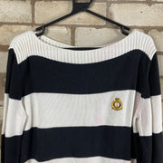 Black and White Ralph Lauren Knitwear Sweater Women's Large