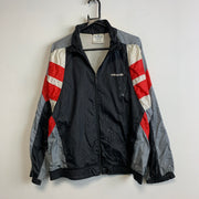 Vintage 90s Black Red Grey Adidas Windbreaker Men's Medium